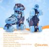 imageSULIFEEL Roller Skates for Girls Boys Kids Ages 310 with Light Up Wheels Adjustable 4 Sizes for Kids Toddler Beginner RollerskatesDinosaur Blue