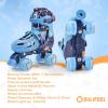 imageSULIFEEL Roller Skates for Girls Boys Kids Ages 310 with Light Up Wheels Adjustable 4 Sizes for Kids Toddler Beginner RollerskatesDinosaur Blue