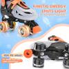 imageSULIFEEL Roller Skates for Girls Boys Kids Ages 310 with Light Up Wheels Adjustable 4 Sizes for Kids Toddler Beginner RollerskatesSpace Orange