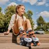imageSULIFEEL Roller Skates for Girls Boys Kids Ages 310 with Light Up Wheels Adjustable 4 Sizes for Kids Toddler Beginner RollerskatesSpace Orange