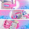 imageSULIFEEL Roller Skates for Girls Boys Kids with Light Up Wheels Adjustable 4 Sizes for Little Kids Toddler Beginner RollerskatesButterfly Pink