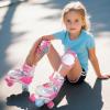 imageSULIFEEL Roller Skates for Girls Boys Kids with Light Up Wheels Adjustable 4 Sizes for Little Kids Toddler Beginner RollerskatesButterfly Pink