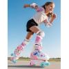 imageSULIFEEL Roller Skates for Girls Boys Kids with Light Up Wheels Adjustable 4 Sizes for Little Kids Toddler Beginner RollerskatesPink