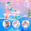 imageSULIFEEL Roller Skates for Girls Boys Kids with Light Up Wheels Adjustable 4 Sizes for Little Kids Toddler Beginner RollerskatesPink