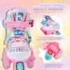imageSULIFEEL Roller Skates for Girls Boys Kids with Light Up Wheels Adjustable 4 Sizes for Little Kids Toddler Beginner RollerskatesPinkToddler