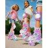 imageSULIFEEL Roller Skates for Girls Boys Kids with Light Up Wheels Adjustable 4 Sizes for Little Kids Toddler Beginner RollerskatesPurple