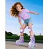 imageSULIFEEL Roller Skates for Girls Boys Kids with Light Up Wheels Adjustable 4 Sizes for Little Kids Toddler Beginner RollerskatesPurple