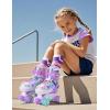 imageSULIFEEL Roller Skates for Girls Boys Kids with Light Up Wheels Adjustable 4 Sizes for Little Kids Toddler Beginner RollerskatesPurple
