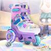 imageSULIFEEL Roller Skates for Girls Boys Kids with Light Up Wheels Adjustable 4 Sizes for Little Kids Toddler Beginner RollerskatesPurpleToddler
