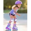 imageSULIFEEL Roller Skates for Girls Boys Kids with Light Up Wheels Adjustable 4 Sizes for Little Kids Toddler Beginner RollerskatesPurpleToddler