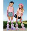 imageSULIFEEL Roller Skates for Girls Boys Kids with Light Up Wheels Adjustable 4 Sizes for Little Kids Toddler Beginner RollerskatesPurpleToddler