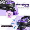 imageSULIFEEL Letter Adjustable 4 Size Kids Roller Skates for Girls and Boys Beginner Skates All 8 Light up Wheels Sports for Indoor OutdoorPurple