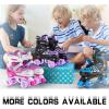 imageSULIFEEL Letter Adjustable 4 Size Kids Roller Skates for Girls and Boys Beginner Skates All 8 Light up Wheels Sports for Indoor OutdoorPurple