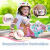 imageSULIFEEL Rainbow Unicorn Knee Pads for Kids Knee Elbow Pads Wrist Guards with Drawstring Bag Adjustable Protective Gear Set for Girls Roller Skating Bike Cycling Skateboard Scooter Green SmallUnicorn Dazzling