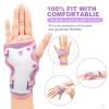 imageSULIFEEL Rainbow Unicorn Knee Pads for Kids Knee Elbow Pads Wrist Guards with Drawstring Bag Adjustable Protective Gear Set for Girls Roller Skating Bike Cycling Skateboard Scooter Green SmallPurple
