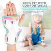imageSULIFEEL Rainbow Unicorn Knee Pads for Kids Knee Elbow Pads Wrist Guards with Drawstring Bag Adjustable Protective Gear Set for Girls Roller Skating Bike Cycling Skateboard Scooter Green SmallDazzling