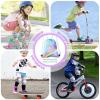 imageSULIFEEL Rainbow Unicorn Knee Pads for Kids Knee Elbow Pads Wrist Guards with Drawstring Bag Adjustable Protective Gear Set for Girls Roller Skating Bike Cycling Skateboard Scooter Green SmallPurple