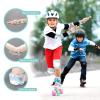 imageSULIFEEL Rainbow Unicorn Knee Pads for Kids Knee Elbow Pads Wrist Guards with Drawstring Bag Adjustable Protective Gear Set for Girls Roller Skating Bike Cycling Skateboard Scooter Green SmallRainbow