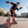 imageSULIFEEL Inline Skates with Blades for Kids Boys Youth Ages 612 812 58 with Light up Wheels 4 Sizes Adjustable Roller Skates for Beginners Indoor Outdoor SportsSpider Red