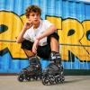 imageSULIFEEL Inline Skates with Blades for Kids Boys Youth Ages 612 812 58 with Light up Wheels 4 Sizes Adjustable Roller Skates for Beginners Indoor Outdoor SportsSpider Black
