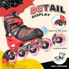 imageSULIFEEL Inline Skates with Blades for Kids Boys Youth Ages 612 812 58 with Light up Wheels 4 Sizes Adjustable Roller Skates for Beginners Indoor Outdoor SportsSpider Red
