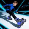 imageSULIFEEL Inline Skates with Blades for Kids Boys Youth Ages 612 812 58 with Light up Wheels 4 Sizes Adjustable Roller Skates for Beginners Indoor Outdoor SportsSpider Blue