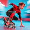 imageSULIFEEL Inline Skates with Blades for Kids Boys Youth Ages 612 812 58 with Light up Wheels 4 Sizes Adjustable Roller Skates for Beginners Indoor Outdoor SportsSpider Red