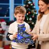 imageSULIFEEL Inline Skates with Blades for Kids Boys Youth Ages 612 812 58 with Light up Wheels 4 Sizes Adjustable Roller Skates for Beginners Indoor Outdoor SportsSpider Blue
