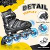 imageSULIFEEL Inline Skates with Blades for Kids Boys Youth Ages 612 812 58 with Light up Wheels 4 Sizes Adjustable Roller Skates for Beginners Indoor Outdoor SportsSpider Black