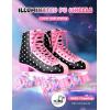 imageSULIFEEL Roller Skates for Girls and Women with Light up Wheels and Polka Dot Pattern Kids and Adult Roller Sktes for Outdoor and Indoor UseBlack