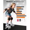 imageSULIFEEL Roller Skates for Girls and Women with Light up Wheels and Polka Dot Pattern Kids and Adult Roller Sktes for Outdoor and Indoor UseWhite