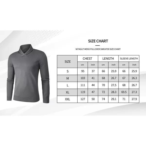 NITAGUT Men's Casual Slim Fit Long Sleeve Shawl Collar Pullover Sweater