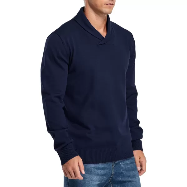 NITAGUT Men's Casual Slim Fit Long Sleeve Shawl Collar Pullover Sweater