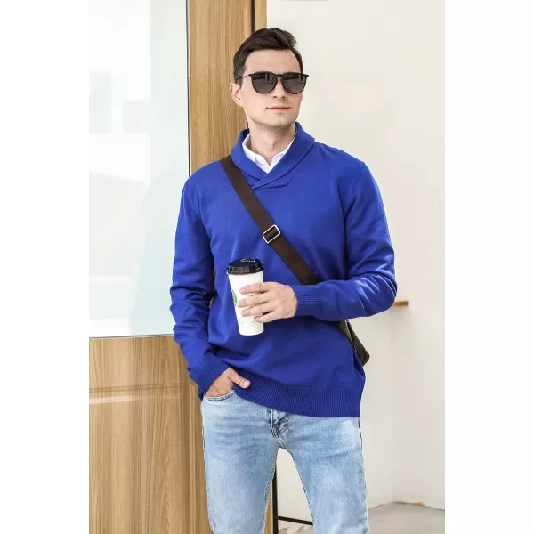 NITAGUT Men's Casual Slim Fit Long Sleeve Shawl Collar Pullover Sweater