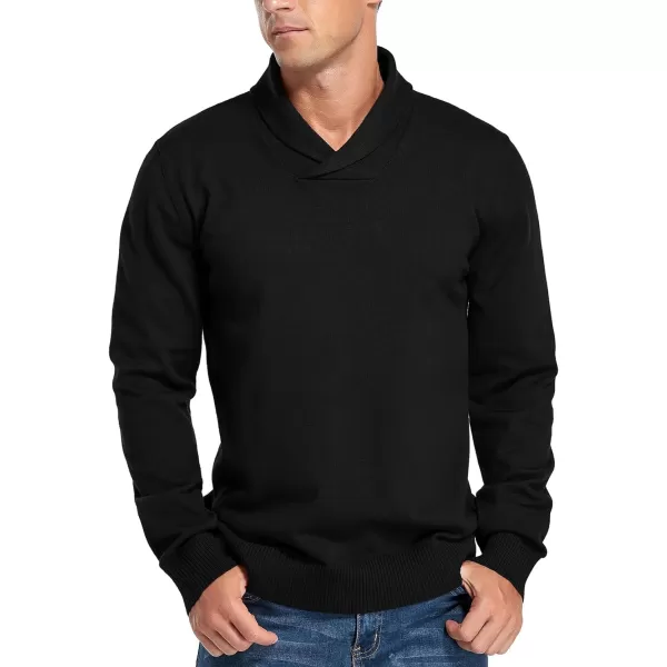NITAGUT Men's Casual Slim Fit Long Sleeve Shawl Collar Pullover Sweater