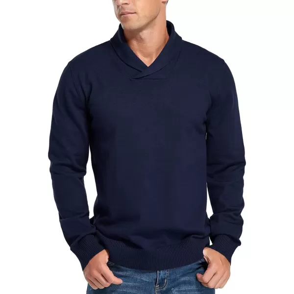 NITAGUT Men's Casual Slim Fit Long Sleeve Shawl Collar Pullover Sweater