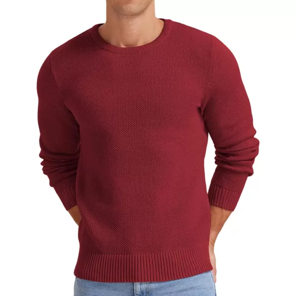 NITAGUT Men's Crewneck Sweater Soft Casual Classic Pullover Knitwear Lightweight Sweaters with Ribbing Edge