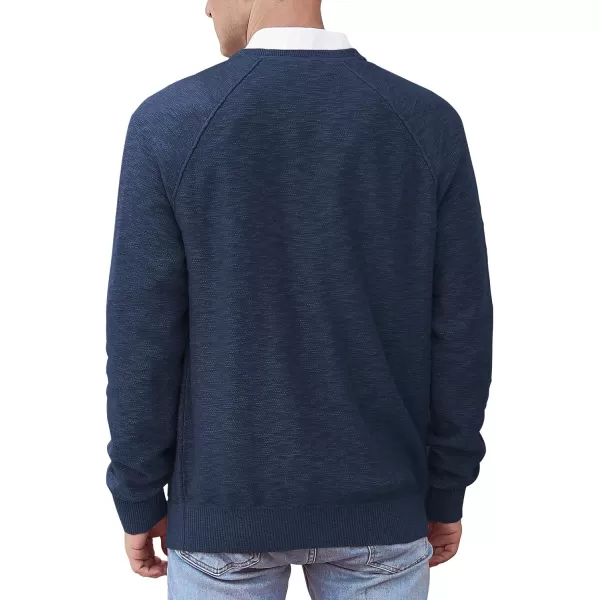 NITAGUT Men's Crewneck Sweater Soft Cotton Rib Knit Casual Rglan Sleeve Classic Pullover Sweater