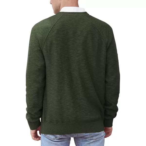 NITAGUT Men's Crewneck Sweater Soft Cotton Rib Knit Casual Rglan Sleeve Classic Pullover Sweater