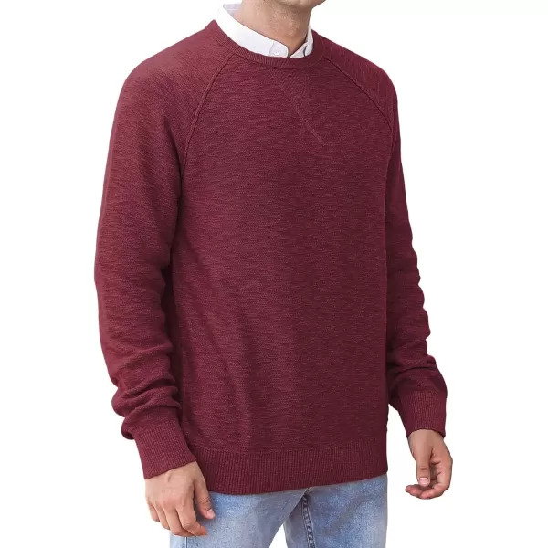 NITAGUT Men's Crewneck Sweater Soft Cotton Rib Knit Casual Rglan Sleeve Classic Pullover Sweater