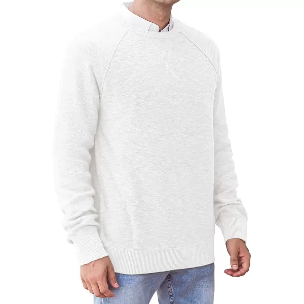 NITAGUT Men's Crewneck Sweater Soft Cotton Rib Knit Casual Rglan Sleeve Classic Pullover Sweater