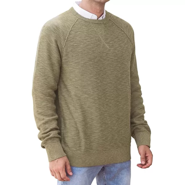 NITAGUT Men's Crewneck Sweater Soft Cotton Rib Knit Casual Rglan Sleeve Classic Pullover Sweater
