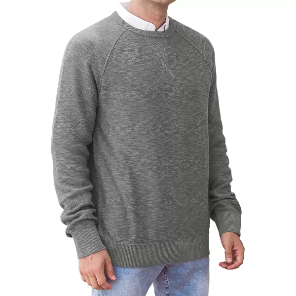NITAGUT Men's Crewneck Sweater Soft Cotton Rib Knit Casual Rglan Sleeve Classic Pullover Sweater