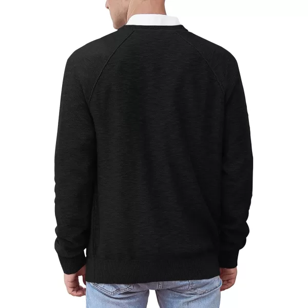 NITAGUT Men's Crewneck Sweater Soft Cotton Rib Knit Casual Rglan Sleeve Classic Pullover Sweater