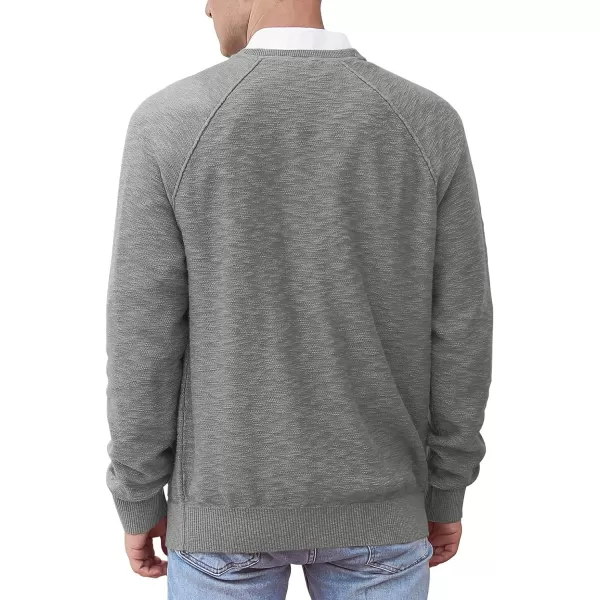 NITAGUT Men's Crewneck Sweater Soft Cotton Rib Knit Casual Rglan Sleeve Classic Pullover Sweater
