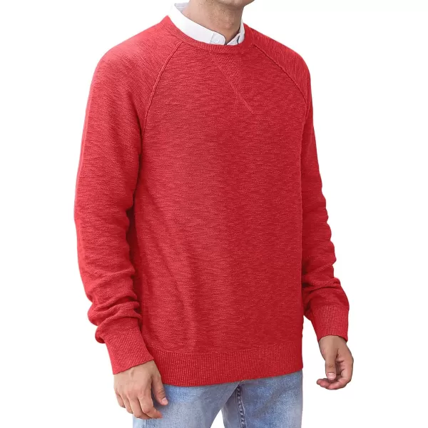 NITAGUT Men's Crewneck Sweater Soft Cotton Rib Knit Casual Rglan Sleeve Classic Pullover Sweater
