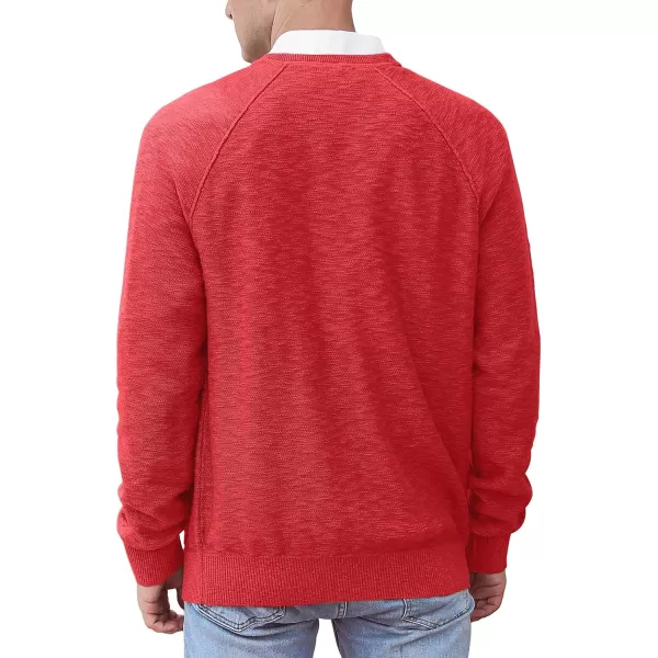 NITAGUT Men's Crewneck Sweater Soft Cotton Rib Knit Casual Rglan Sleeve Classic Pullover Sweater