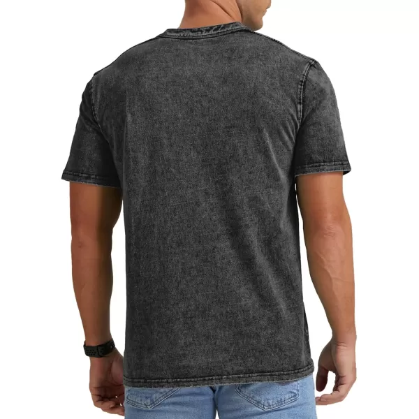 NITAGUT Mens Distressed Cotton Shirts Vintage Hipster Hip Hop Longline Crew Neck T-Shirt