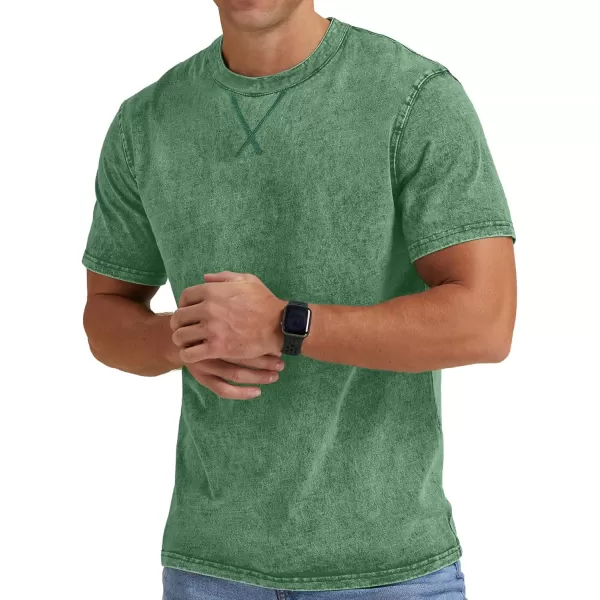 NITAGUT Mens Distressed Cotton Shirts Vintage Hipster Hip Hop Longline Crew Neck T-Shirt