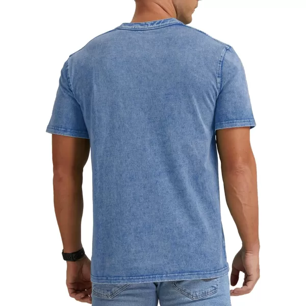 NITAGUT Mens Distressed Cotton Shirts Vintage Hipster Hip Hop Longline Crew Neck T-Shirt